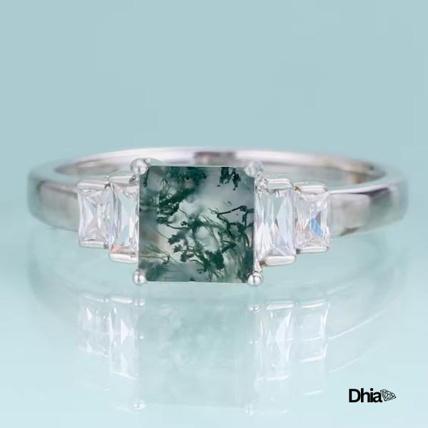 Dhia Jewellery Moss Agate Jewellery