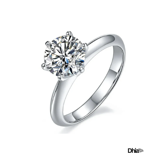 1.0CT Solitaire Moissanite Ring in 9KT Gold