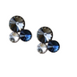 3Stone Swarovski Crystals Stud Earrings