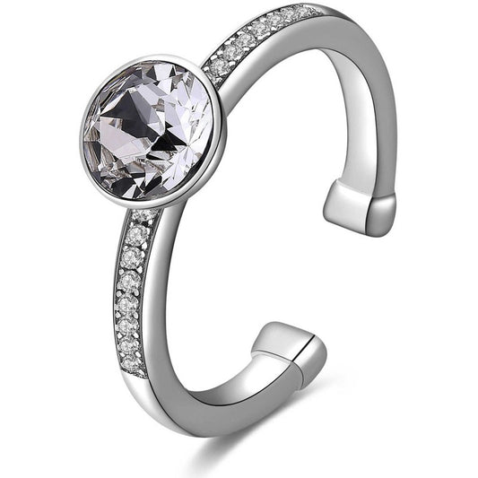 Adjustable Ring with Swarovski Crystal & CZ Accents