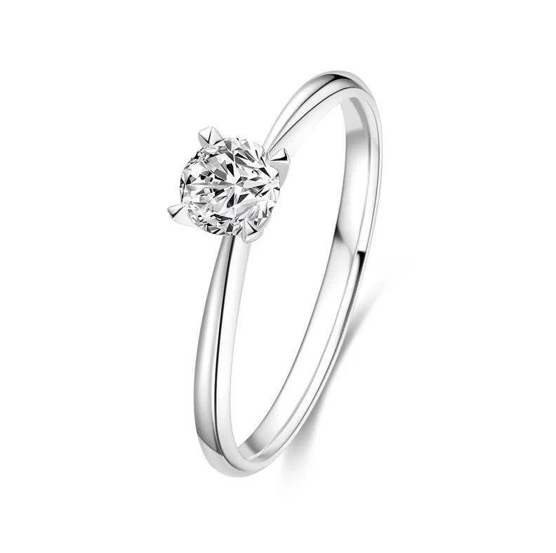 Solitaire Ring with Swarovski Crystal