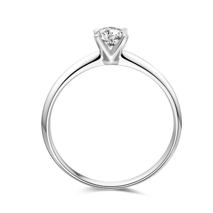 Solitaire Ring with Swarovski Crystal