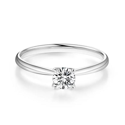 Solitaire Ring with Swarovski Crystal