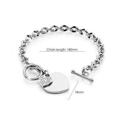 Love BraceletPREMIUM QUALITY – Crafted from high-grade stainless steel, this necklace set boasts exceptional durability and sturdiness. Resistant to rust and tarnish, its high-poIN STOCKDhia JewelleryLove Bracelet