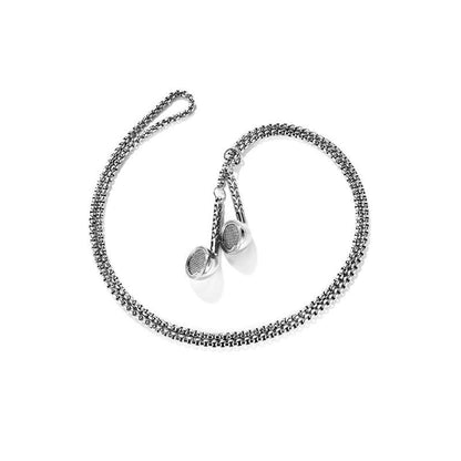Earphone NecklaceWear this earphone earpiece crafted in stainless steel and alloy. A contemporary piece of art for your ears.
What's in the box1 x Earphone necklace for men
 
_______Necklaces8006Dhia JewelleryEarphone Necklace