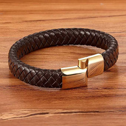 6mm Leather Braided BraceletIntroducing the timeless and versatile 6mm Leather Braided Bracelet—a staple in men's fashion. Crafted from genuine leather, this lightweight bracelet boasts an elegLeather BraceletsIN STOCKDhia Jewellery6mm Leather Braided Bracelet