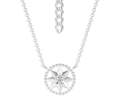 Silver Compass Necklace