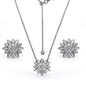 Swarovski Zirconia Flower Necklace and Earrings SetThis Flower Necklace and Earrings Set is crafted with S925 Sterling Silver and embellished with genuine Swarovski Zirconia, making it a beautiful and durable accessoIN STOCKDhia JewellerySwarovski Zirconia Flower Necklace