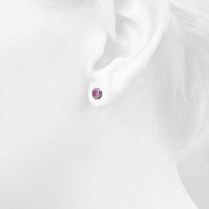 Glamour Classic Stud Earrings- Light Amethyst